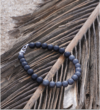 Pulsera Grey - Hematite gris mate y Onix negra mate