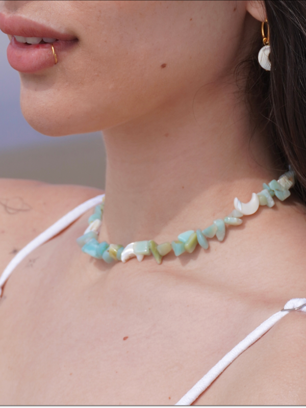 Choker Selene / Amazonita y Nacar